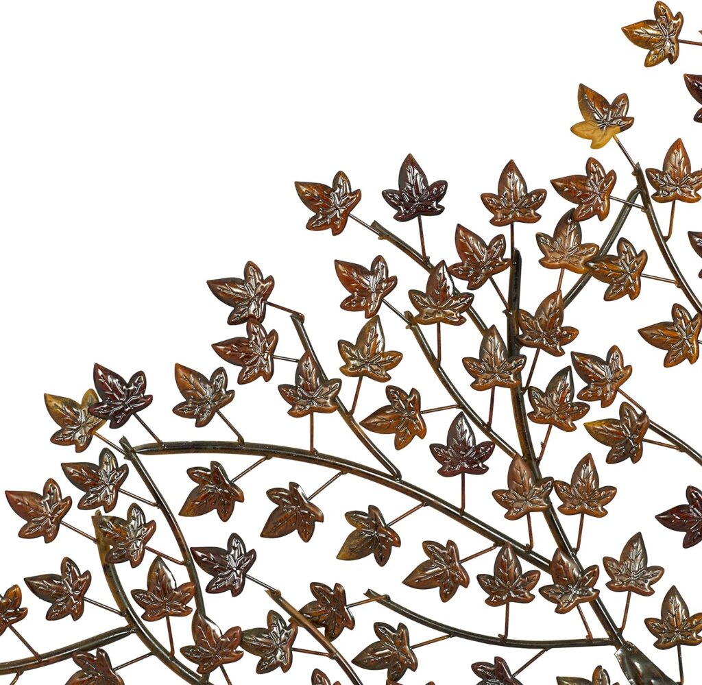 Deco 79 Metal Tree Wall Decor with Leaf Detail, 47 x 2 x 42, Multi Colored Deco 79 Metal Tree Wall Decor with Leaf Detail, 47 x 2 x 42, Multi Colored