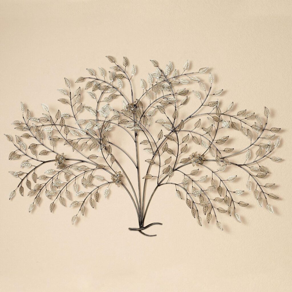 Touch of Class Moment of Peace Tree Wall Sculpture Art - Cream - Metallic Artwork, Openwork Leaves, Stylized Aesthetic, Nature Inspired Design Touch of Class Moment of Peace Tree Wall Sculpture Art - Cream - Metallic Artwork, Openwork Leaves, Stylized Aesthetic, Nature Inspired Design