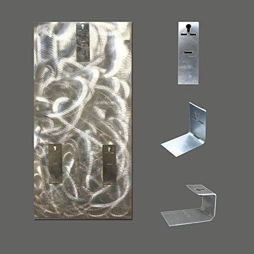 Yihui Arts 3D Silver Tree Metal Wall Art Hand Grind on Aluminum Brown Rustic Pictures in 5 Panel Modern Artwork for Living Room Bedroom Decoration (24Wx64L) Yihui Arts 3D Silver Tree Metal Wall Art Hand Grind on Aluminum Brown Rustic Pictures in 5 Panel Modern Artwork for Living Room Bedroom Decoration (24Wx64L)