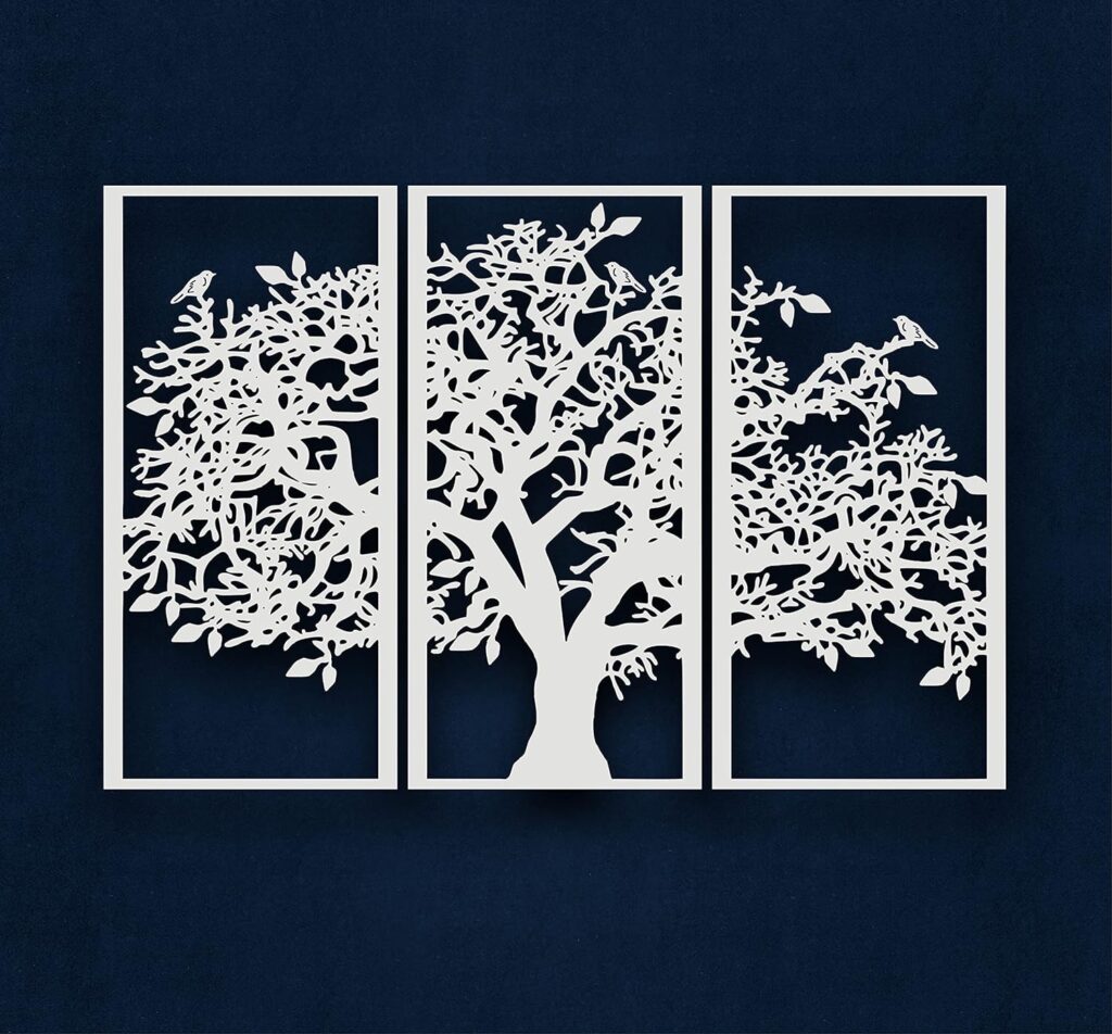 3 Panels Family Tree Metal Wall Decor, Tree of Life Metal Wall Art, Home Bedroom Living Room Decor, 3 Panels Family Tree Metal Wall Art, Modern Decoration (Black, 43W x 30H / 110 x 75 cm) 3 Panels Family Tree Metal Wall Decor, Tree of Life Metal Wall Art, Home Bedroom Living Room Decor, 3 Panels Family Tree Metal Wall Art, Modern Decoration (Black, 43W x 30H / 110 x 75 cm)