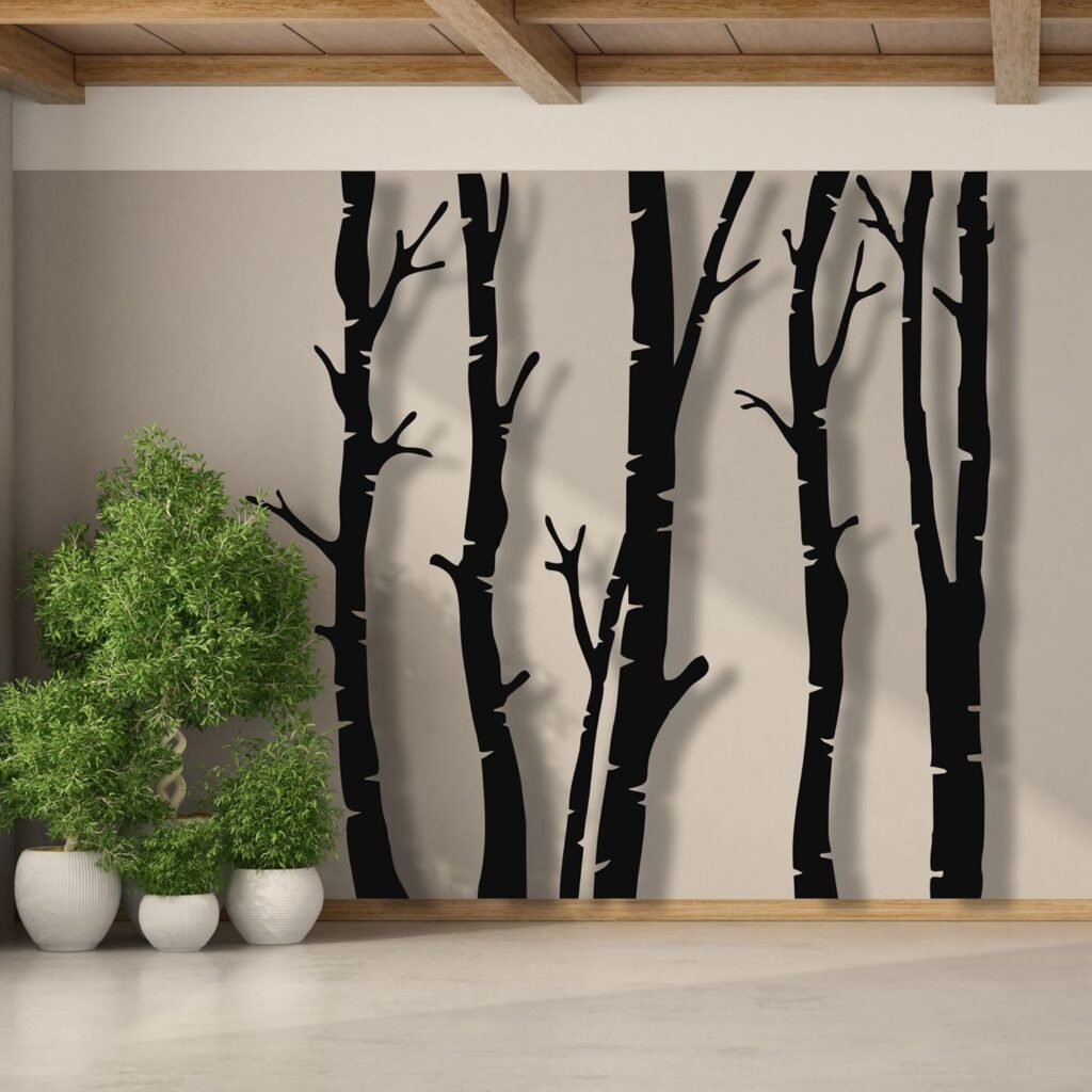 DEKADRON Metal Wall Art, 5 Trees Sign, Metal Tree Decor, Wall Hanging, Home Living Room Decoration Wall Hangings (39 W x 39 H / 100x100 cm) DEKADRON Metal Wall Art, 5 Trees Sign, Metal Tree Decor, Wall Hanging, Home Living Room Decoration Wall Hangings (39 W x 39 H / 100x100 cm)