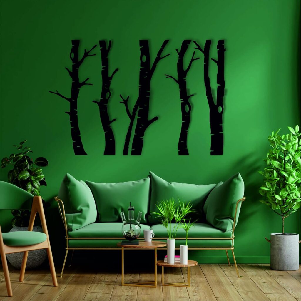DEKADRON Metal Wall Art, 5 Trees Sign, Metal Tree Decor, Wall Hanging, Home Living Room Decoration Wall Hangings (39 W x 39 H / 100x100 cm) DEKADRON Metal Wall Art, 5 Trees Sign, Metal Tree Decor, Wall Hanging, Home Living Room Decoration Wall Hangings (39 W x 39 H / 100x100 cm)