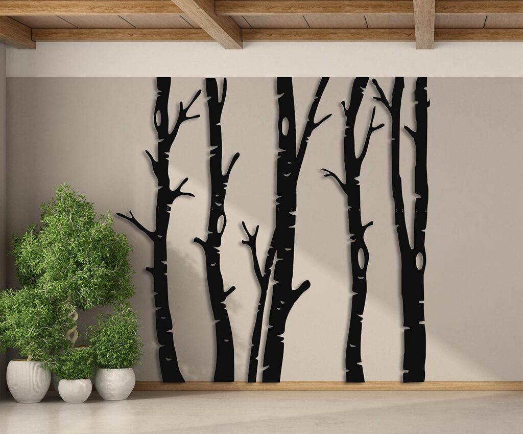 DEKADRON Metal Wall Art, 5 Trees Sign, Metal Tree Decor, Wall Hanging, Home Living Room Decoration Wall Hangings (39 W x 39 H / 100x100 cm) DEKADRON Metal Wall Art, 5 Trees Sign, Metal Tree Decor, Wall Hanging, Home Living Room Decoration Wall Hangings (39 W x 39 H / 100x100 cm)