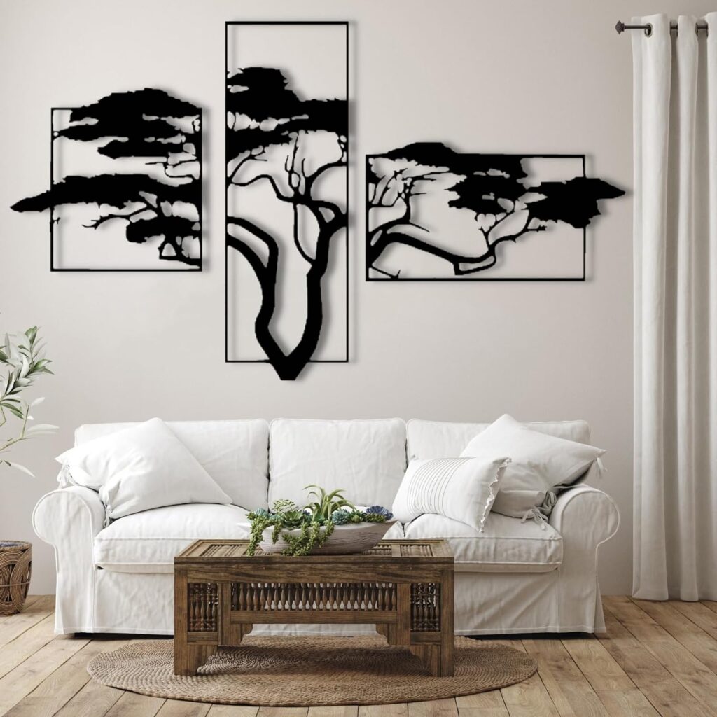 ICEWQOQU Tree of Life Wall Art, Tree of Life Metal Wall Decor, 3 PieceWall Decor, Tree of Life Decor, 3D Tree Wall Decor, Large Wall Decor, Family Tree Wall Decor (75 x 38 / 190 x 96 cm, gold) ICEWQOQU Tree of Life Wall Art, Tree of Life Metal Wall Decor, 3 PieceWall Decor, Tree of Life Decor, 3D Tree Wall Decor, Large Wall Decor, Family Tree Wall Decor (75 x 38 / 190 x 96 cm, gold)