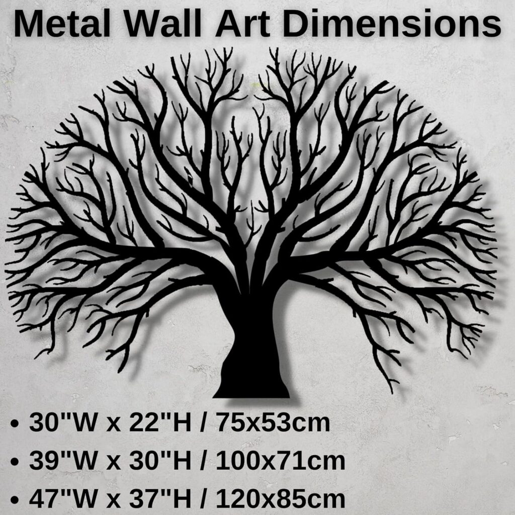 Metal Wall Decor, Metal Wall Art, Tree of Life Wall Art, Family Tree Wall Decor, Home Decor Modern, Metal Tree Wall Art, Metal Wall Art for Living Room, Tree of Life Decor (47W x 37H / 120x85cm, silver) Metal Wall Decor, Metal Wall Art, Tree of Life Wall Art, Family Tree Wall Decor, Home Decor Modern, Metal Tree Wall Art, Metal Wall Art for Living Room, Tree of Life Decor (47W x 37H / 120x85cm, silver)