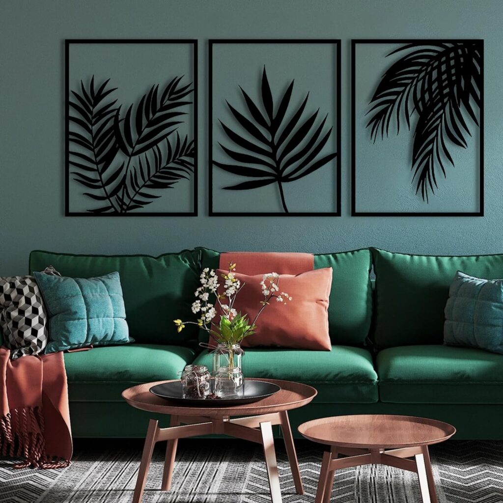Metal Wall Decor,Set of 3 Tropical Leaves Metal Wall Decor,Palm Leaves Metal Wall Art Decor, Palm Leaf Modern Wall Art,Metal Palm Tree,Botanical Nature Wall Decor,Housewarming (Black, 17.7x23.6|45x60cm(Set of 3)) Metal Wall Decor,Set of 3 Tropical Leaves Metal Wall Decor,Palm Leaves Metal Wall Art Decor, Palm Leaf Modern Wall Art,Metal Palm Tree,Botanical Nature Wall Decor,Housewarming (Black, 17.7x23.6|45x60cm(Set of 3))