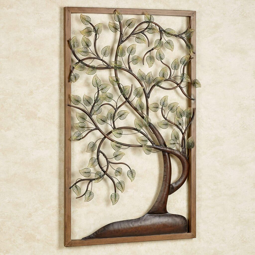 Touch of Class Timeless Tree Metal Wall Art Panel Multi Earth - Green - Nature Style Life Sculpture - Vertical Decor - Large Metallic Sculptures for Bedroom, Living Room - Rectangular Artwork Touch of Class Timeless Tree Metal Wall Art Panel Multi Earth - Green - Nature Style Life Sculpture - Vertical Decor - Large Metallic Sculptures for Bedroom, Living Room - Rectangular Artwork