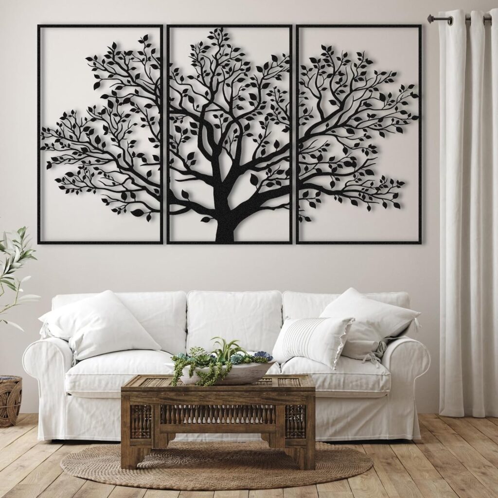 Tree of Life Wall Art, 3 Piece Wall Decor, Metal Tree Wall Art, Tree Metal Wall Decor, Tree Sign, Tree of Life Metal Wall Art, Metal Wall Art for Living Room, Overbed Wall Decor (69W x 39H / 175x100 cm, gold) Tree of Life Wall Art, 3 Piece Wall Decor, Metal Tree Wall Art, Tree Metal Wall Decor, Tree Sign, Tree of Life Metal Wall Art, Metal Wall Art for Living Room, Overbed Wall Decor (69W x 39H / 175x100 cm, gold)