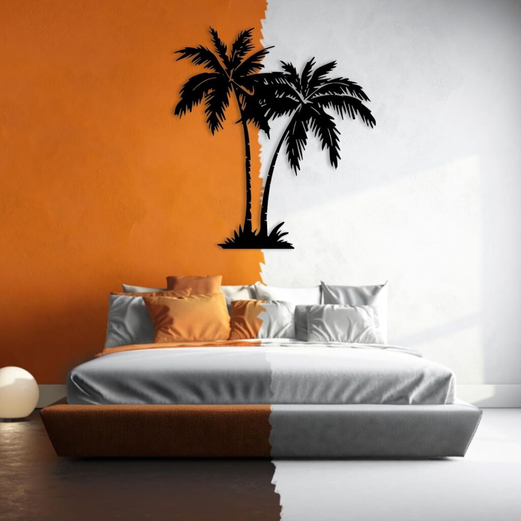 Tropical Palm Tree Metal Wall Art, Palm Leaf Art, Beach House Decor, Metal Tree Wall Art, Banana Plants Decor, Coastal House Metal Decor, Outdoor Wall Decor (Black, 41 x 37 inch / 105 x 95 cm) Tropical Palm Tree Metal Wall Art, Palm Leaf Art, Beach House Decor, Metal Tree Wall Art, Banana Plants Decor, Coastal House Metal Decor, Outdoor Wall Decor (Black, 41 x 37 inch / 105 x 95 cm)