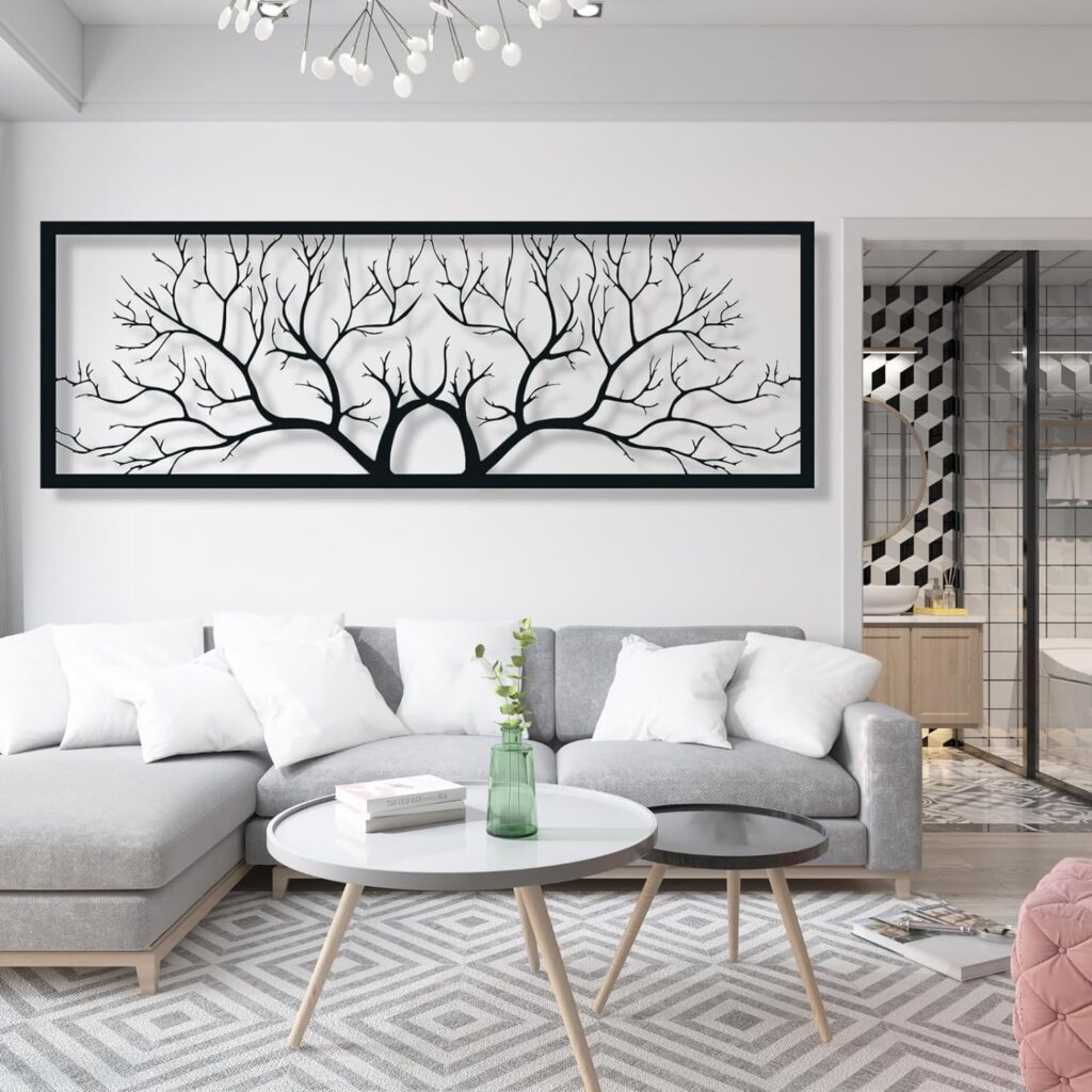 Metal Wall Decor, Tree of Life Wall Art, Tree of Life Decor, Metal Branch Wall Decor, Metal Branch Wall Decor, Black Metal Wall Art, Tree of Life Wall Decor (55 x 19 | 140 x 47 cm (consist of 2 pieces), black) Metal Wall Decor, Tree of Life Wall Art, Tree of Life Decor, Metal Branch Wall Decor, Metal Branch Wall Decor, Black Metal Wall Art, Tree of Life Wall Decor (55 x 19 | 140 x 47 cm (consist of 2 pieces), black)